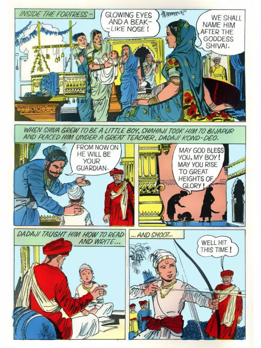 Tangkapan skrin Shivaji - The Great Warrior - Amar Chitra Katha iPad 