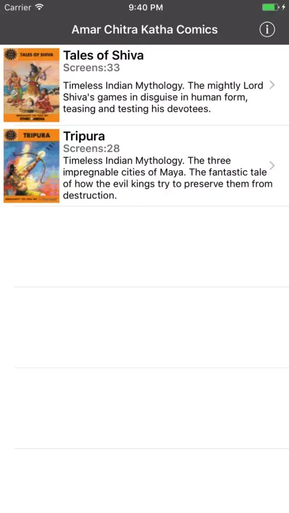 Zrzuty ekranu Tales of Shiva, Tripura Digest - Amar Chitra Katha