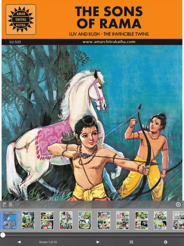 The Sons Of Rama - Amar Chitra Katha Comics iPad  Screenshots