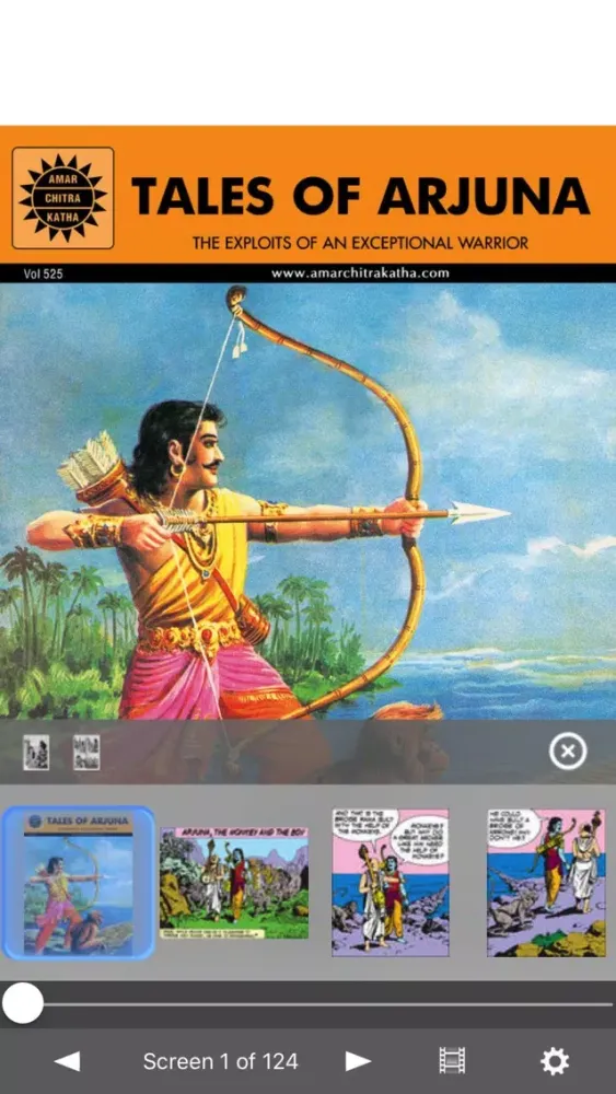 Tales of Arjuna (Great warrior)- Amar Chitra Katha 스크린샷