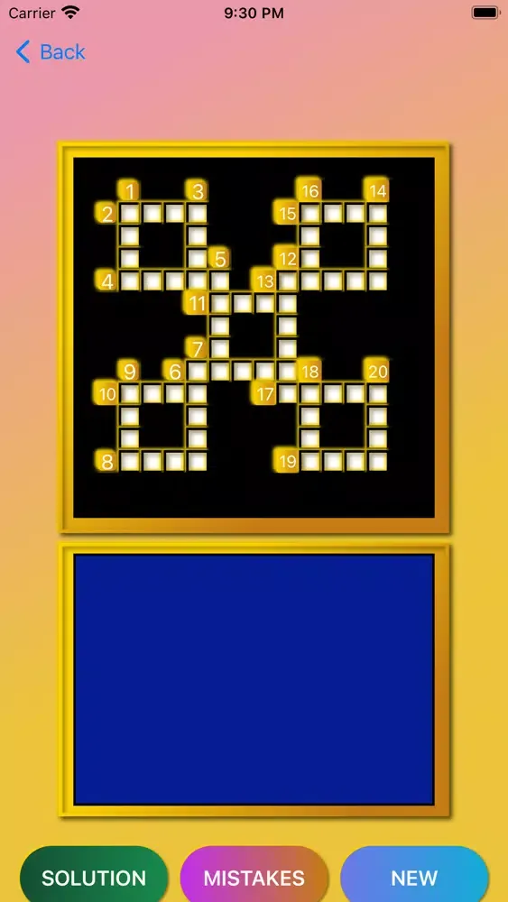 Ảnh chụp màn hình của Crossword Puzzle Pro