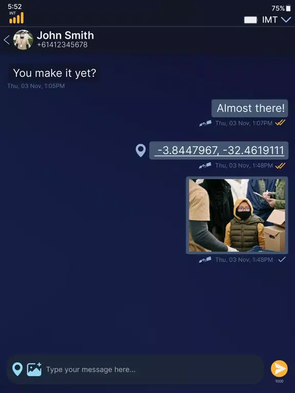Iridium Chat iPad 应用截图