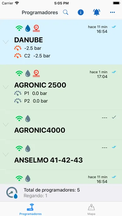 Screenshot di RiegoApp