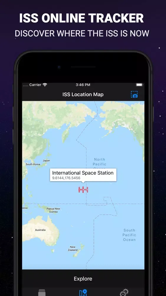 Capturas de tela do ISS Explorer: transmission