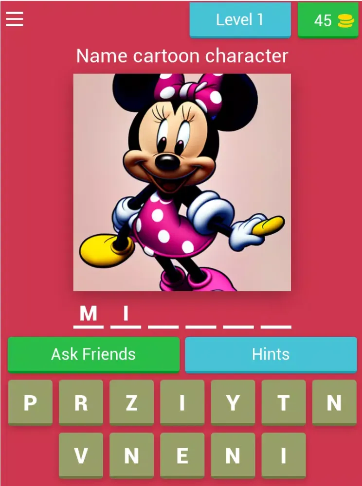 Tangkapan layar Cartoons Quiz