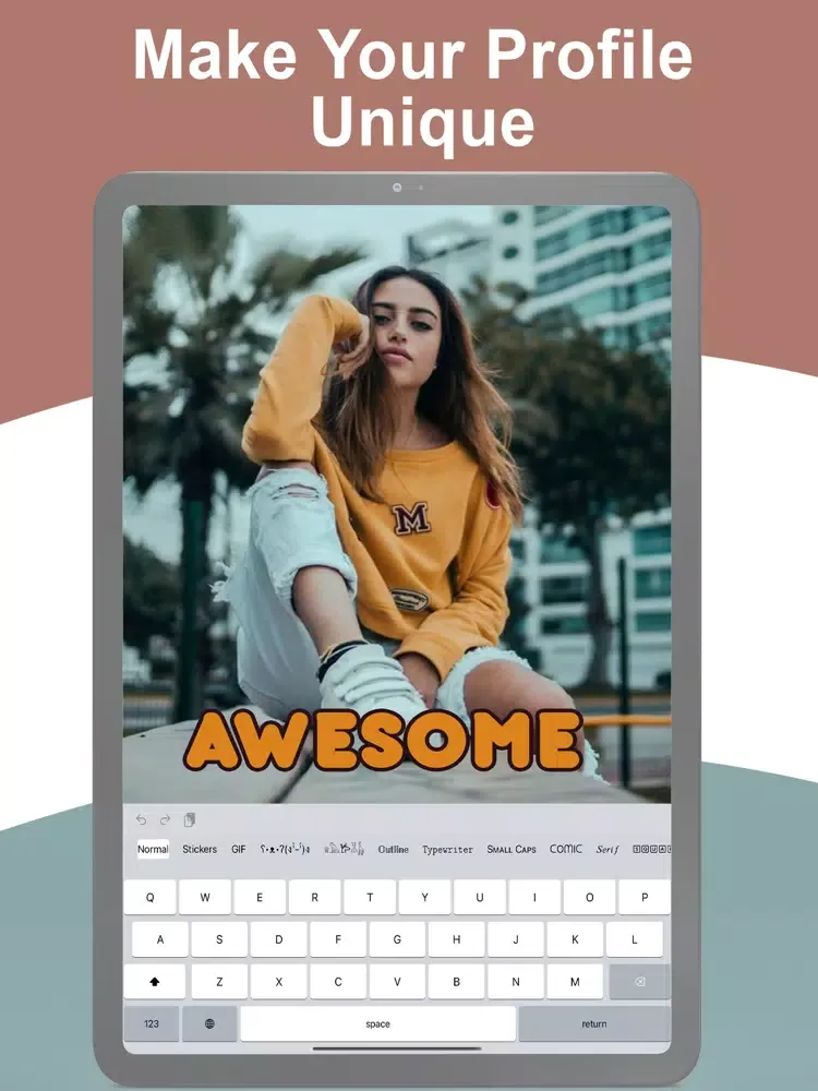 Tangkapan layar Rich Fonts, Cute Keyboard iPad 