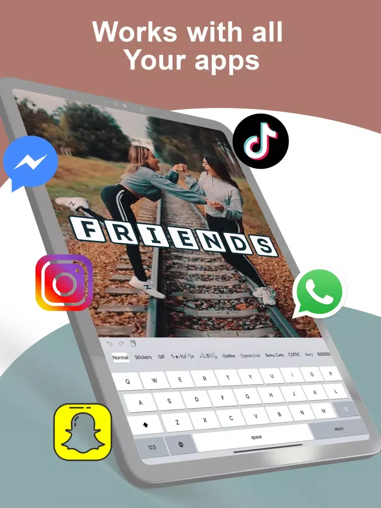 Tangkapan layar Rich Fonts, Cute Keyboard iPad 