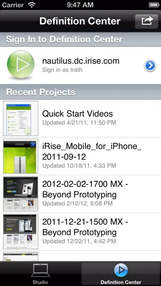 iRise Mobile应用截图