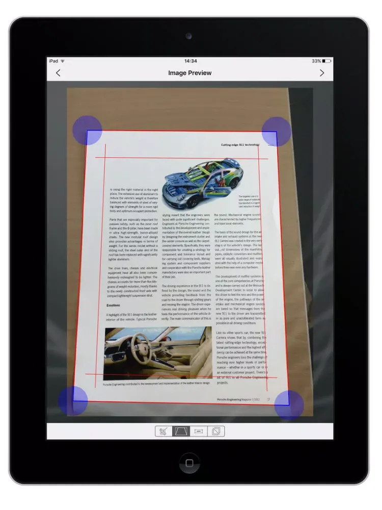 Tangkapan skrin Readiris iPad 