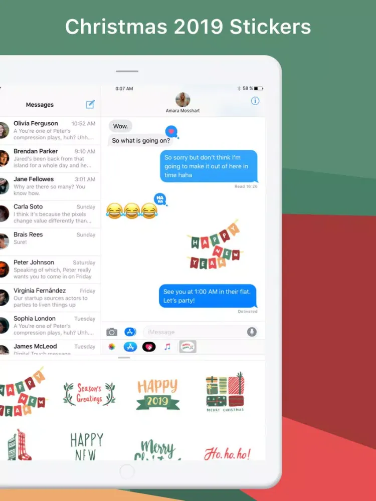 Christmas Year 2019 Stickers iPad  Screenshots