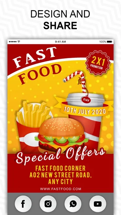 Capturas de tela do Fab Poster Maker Flyer Designs