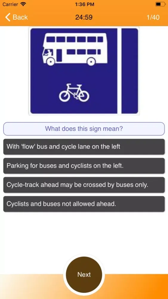 Zrzuty ekranu Theory Test 2020 Ireland