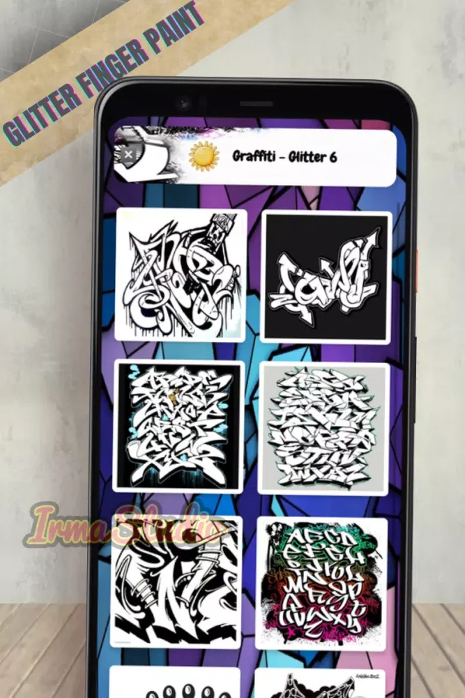 Graffiti Coloring Page Screenshots
