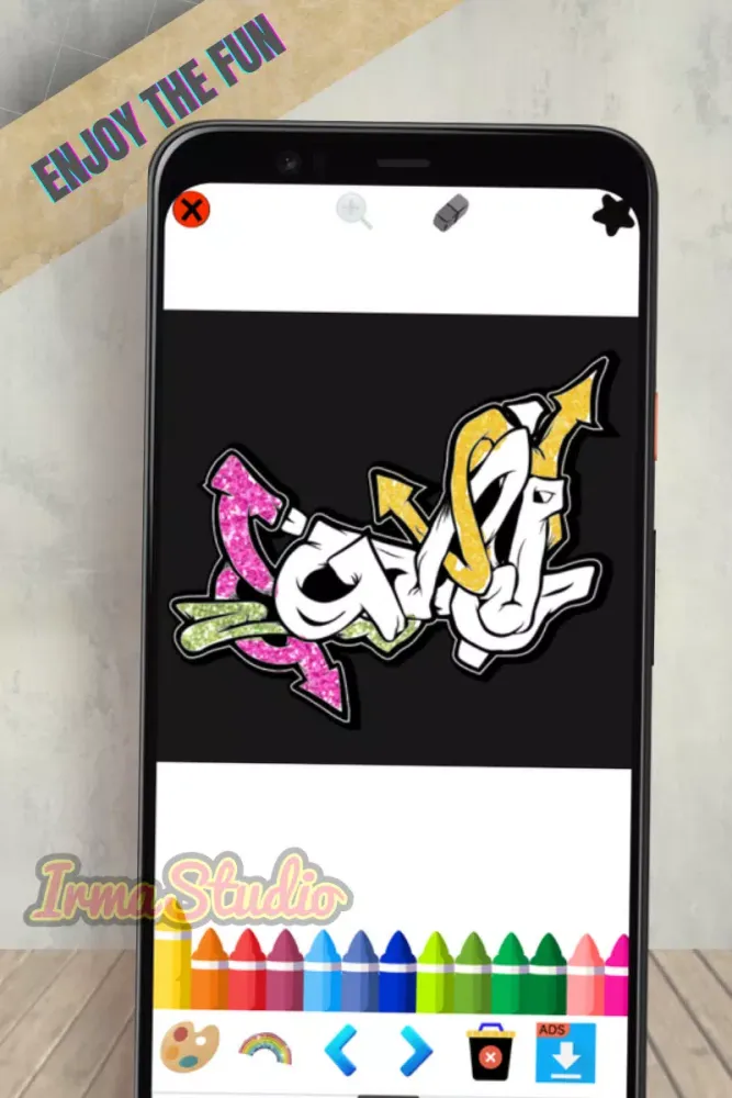 Graffiti Coloring Page Screenshots