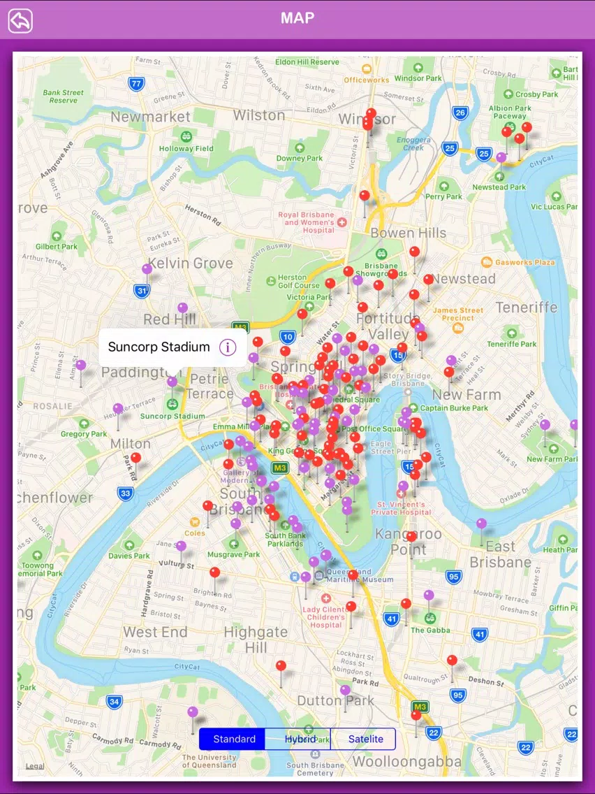 Brisbane City Offline Guide iPad 应用截图