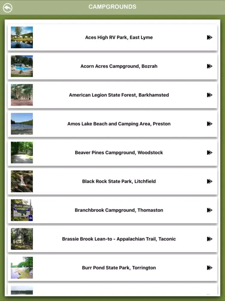 صور Connecticut Campgrounds Guide iPad 