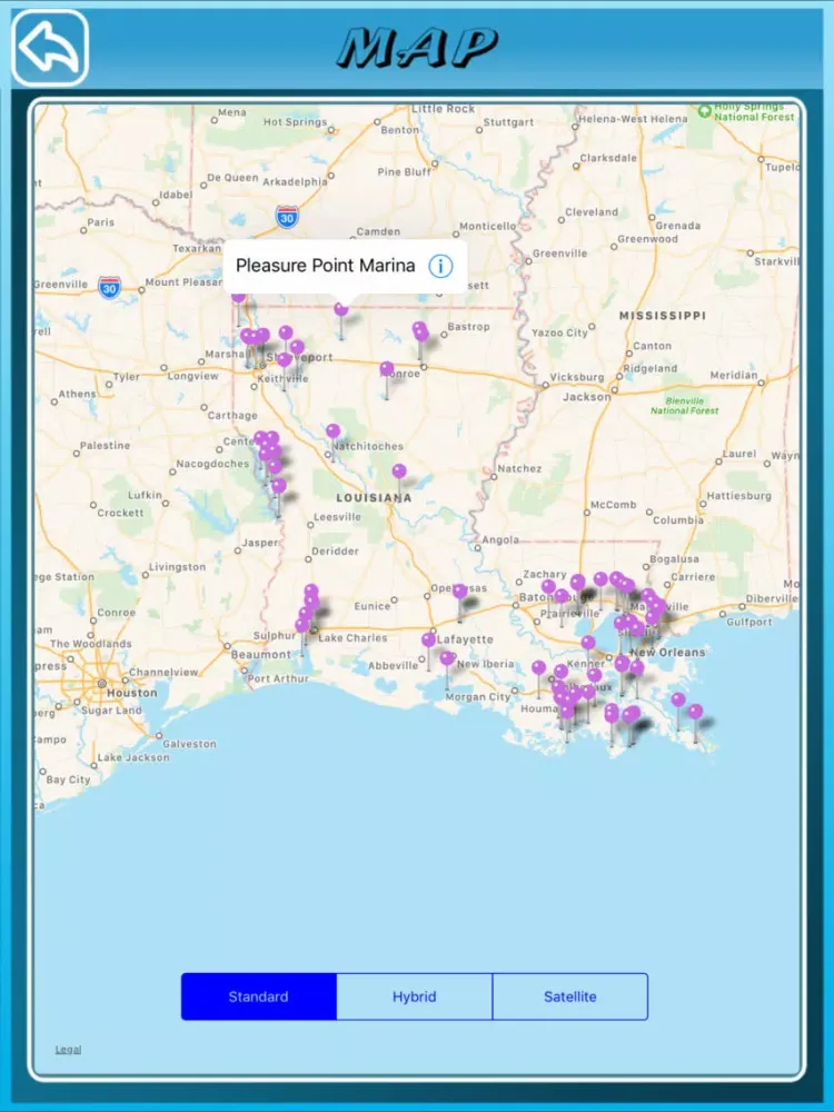 تصاویر Louisiana State Marinas iPad 