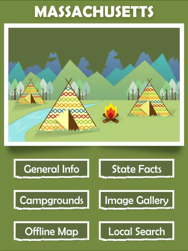 Zrzuty ekranu Massachusetts Campgrounds Info iPad 