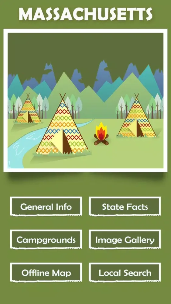Zrzuty ekranu Massachusetts Campgrounds Info