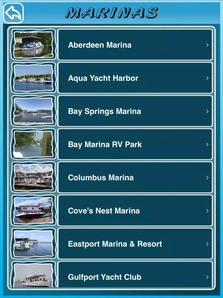Capturas de tela do Mississippi State Marinas iPad 