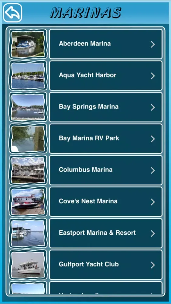 Capturas de tela do Mississippi State Marinas