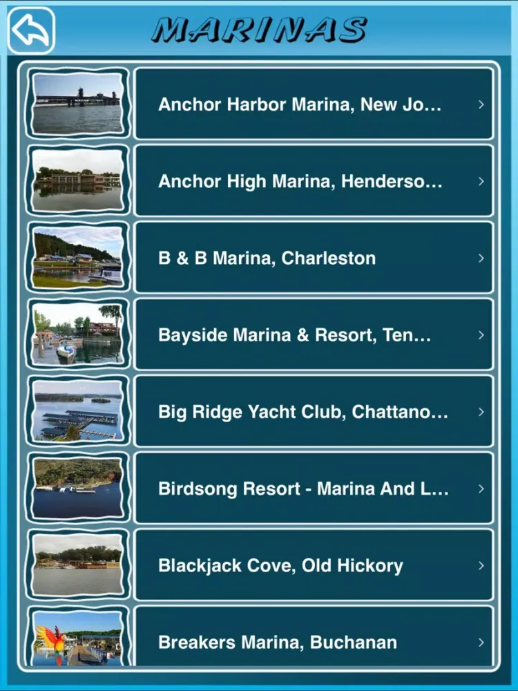 Tennessee State Marinas iPad 應用截圖