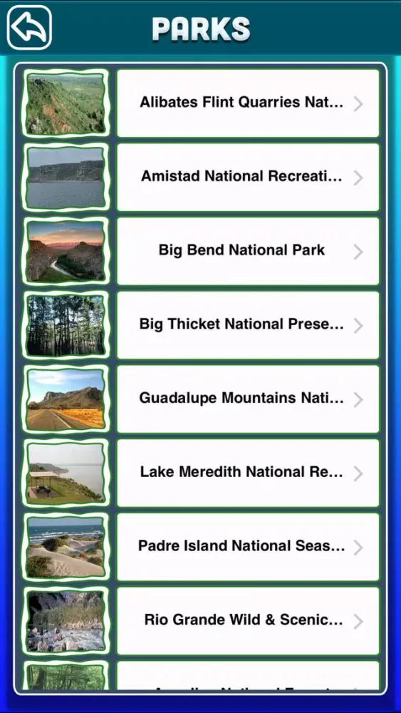 Texas National & State Parks Screenshots