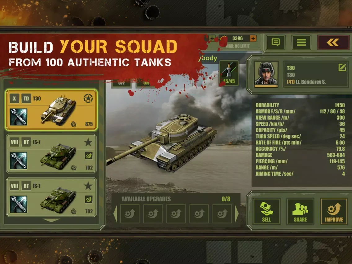 Zrzuty ekranu Iron 5: Tank Tactics iPad 