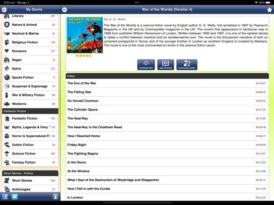 English Audiobooks - LibriVox iPad  Screenshots