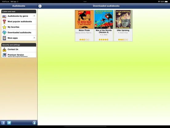 English Audiobooks - LibriVox iPad  Screenshots