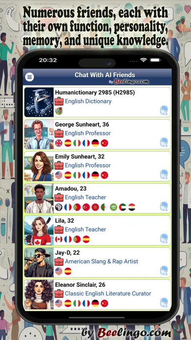 Capturas de pantalla de Beelingo: Chat With AI Friends