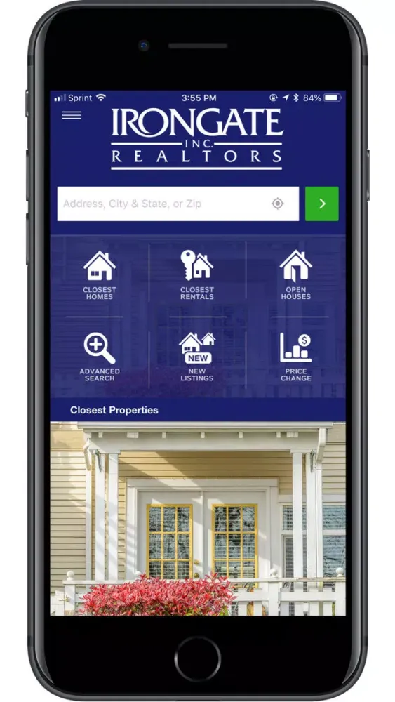 Tangkapan layar Irongate Home Search