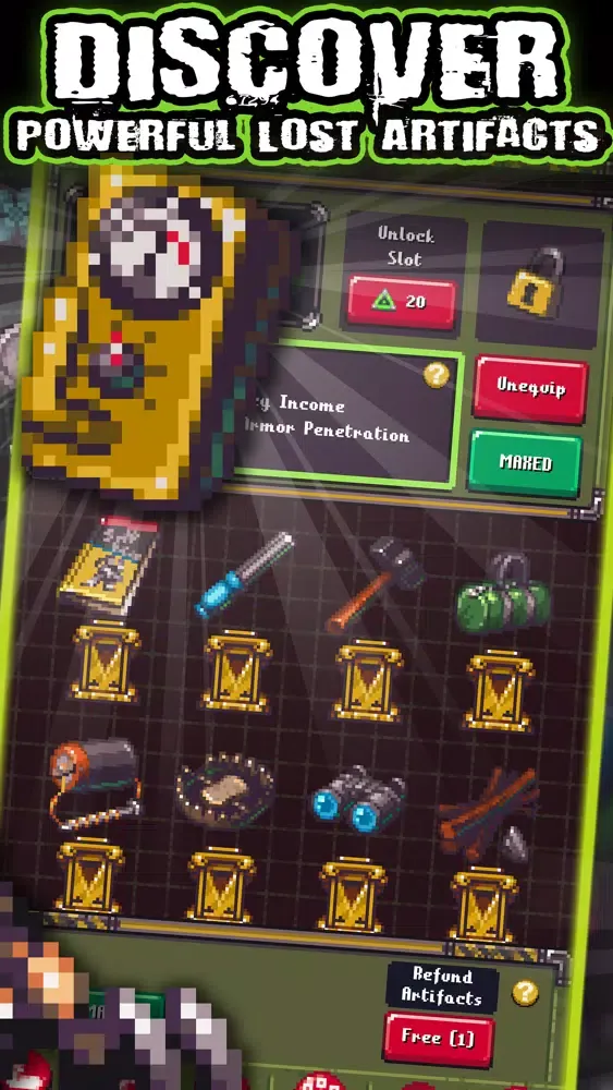 Capturas de tela do Idle Wasteland: RPG Survival
