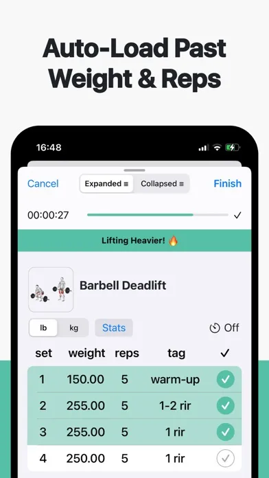 Simple Workout Log - Ironotes স্ক্রিনশট