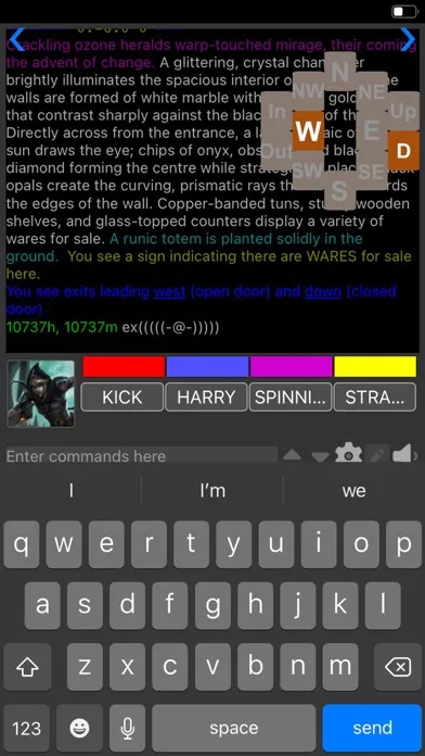 Tangkapan skrin Nexus MUD Client