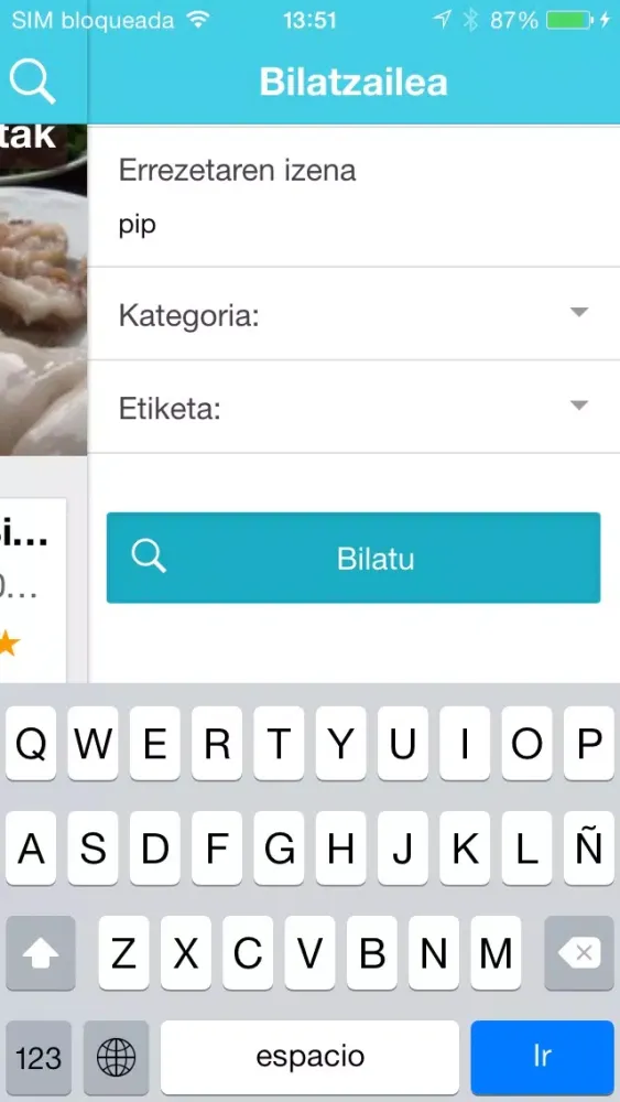 Errezetak Ekran Görüntüleri