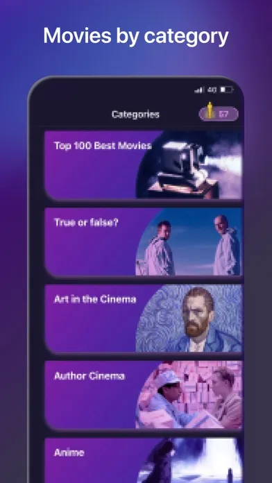 Capturas de tela do Cinema Quiz: films & actors