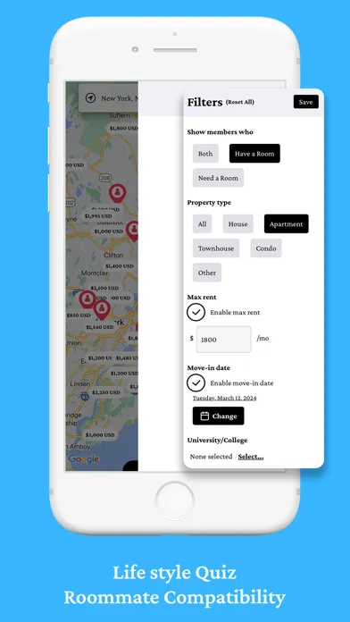 Скриншоты iROOMit: Roommate Finder