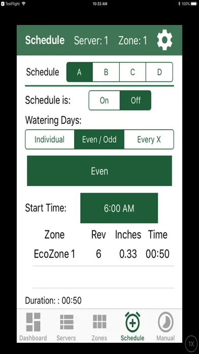 IrriGreen EcoZone Genius App Screenshots