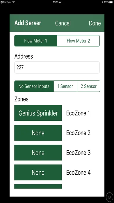 IrriGreen EcoZone Genius App Screenshots