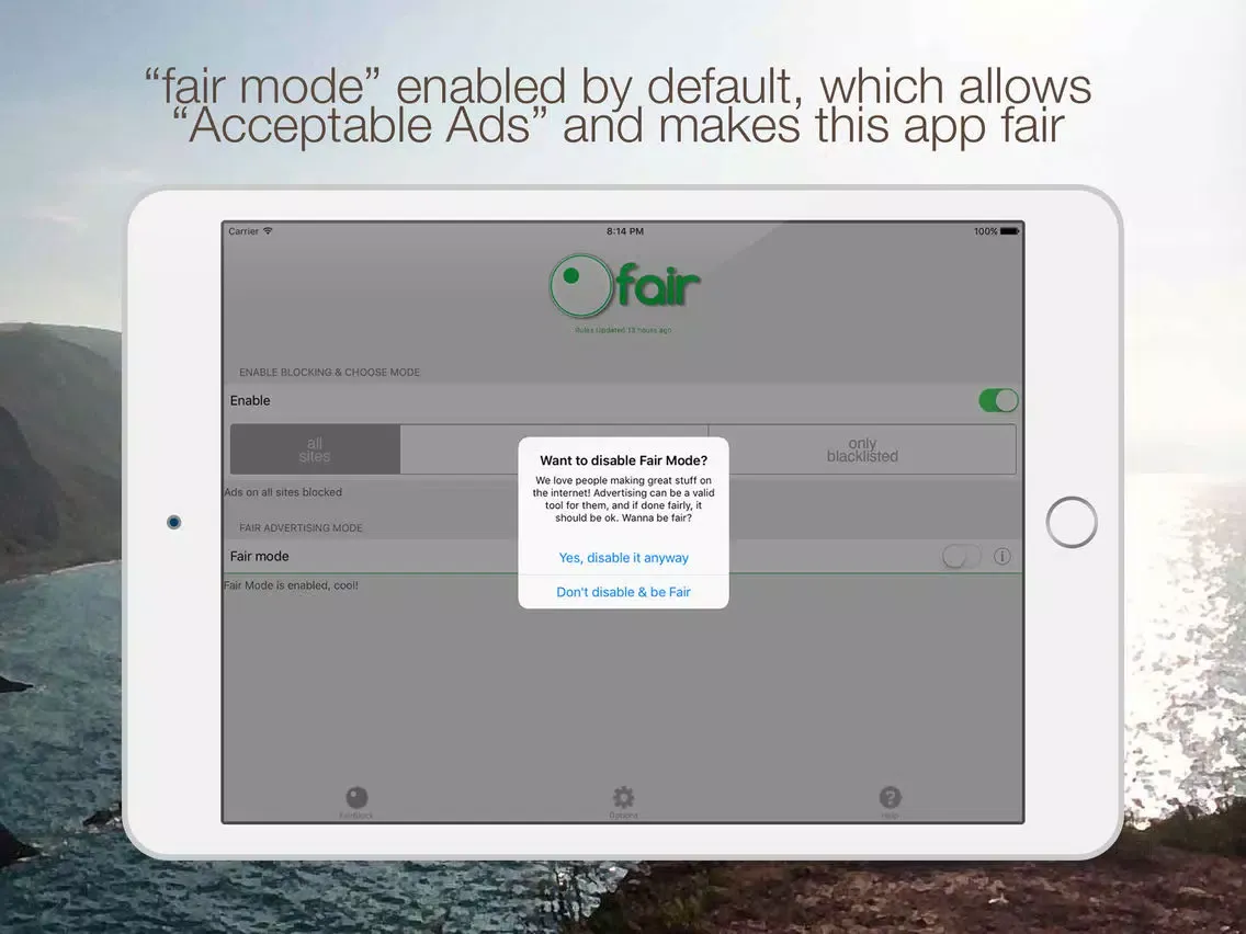 Fair, the fair ad blocker iPad  Ekran Görüntüleri