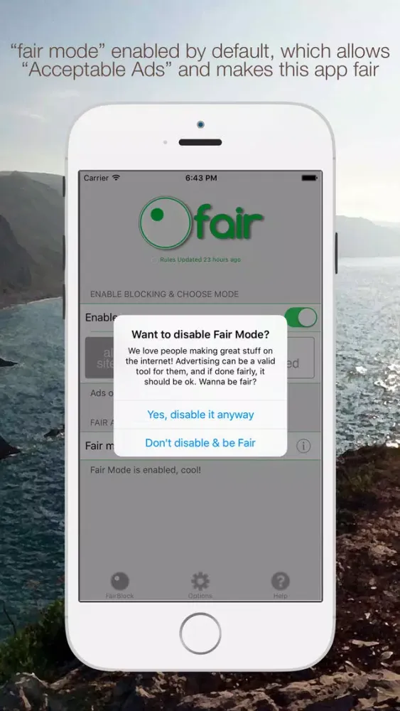 Fair, the fair ad blocker Ekran Görüntüleri