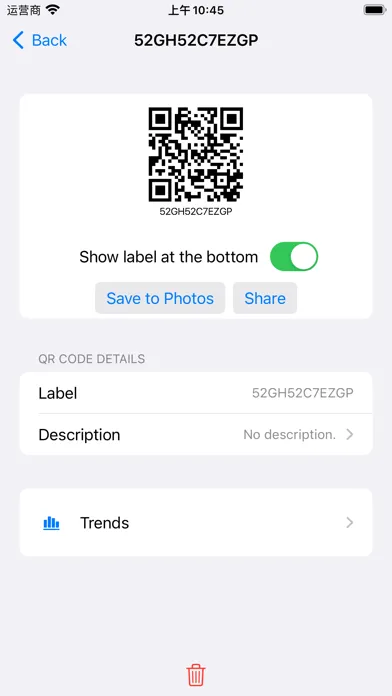 Ảnh chụp màn hình của QRLinks: QR code generator