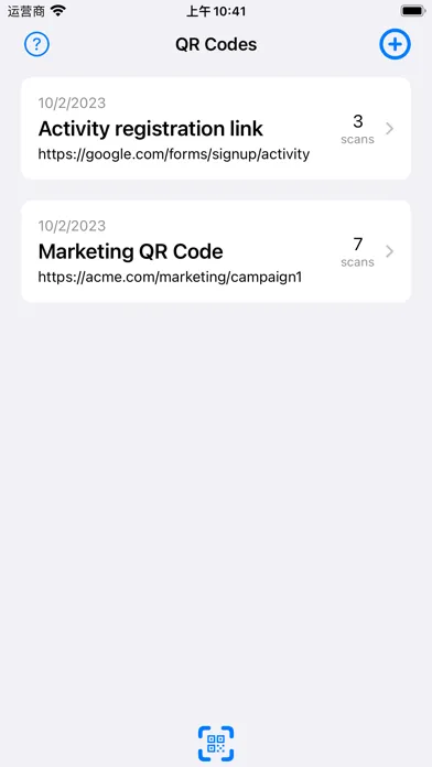 Ảnh chụp màn hình của QRLinks: QR code generator