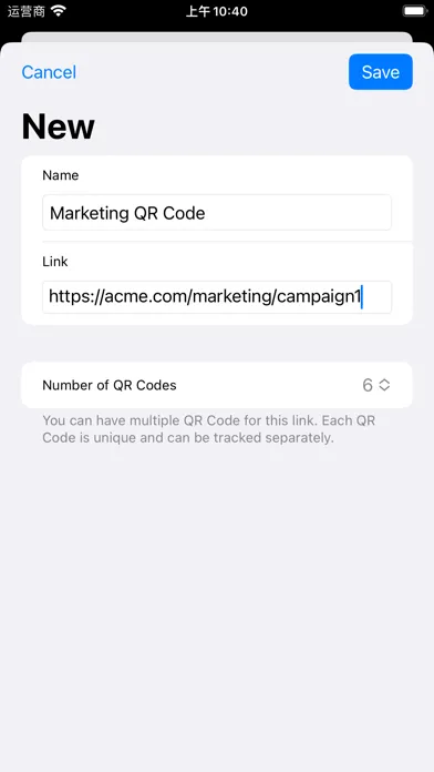 Ảnh chụp màn hình của QRLinks: QR code generator
