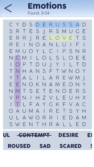 Zrzuty ekranu Word search in English - Unscramble hidden words