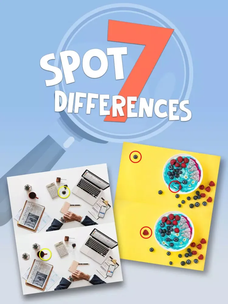 Capturas de tela do Spot differences . Brain games iPad 