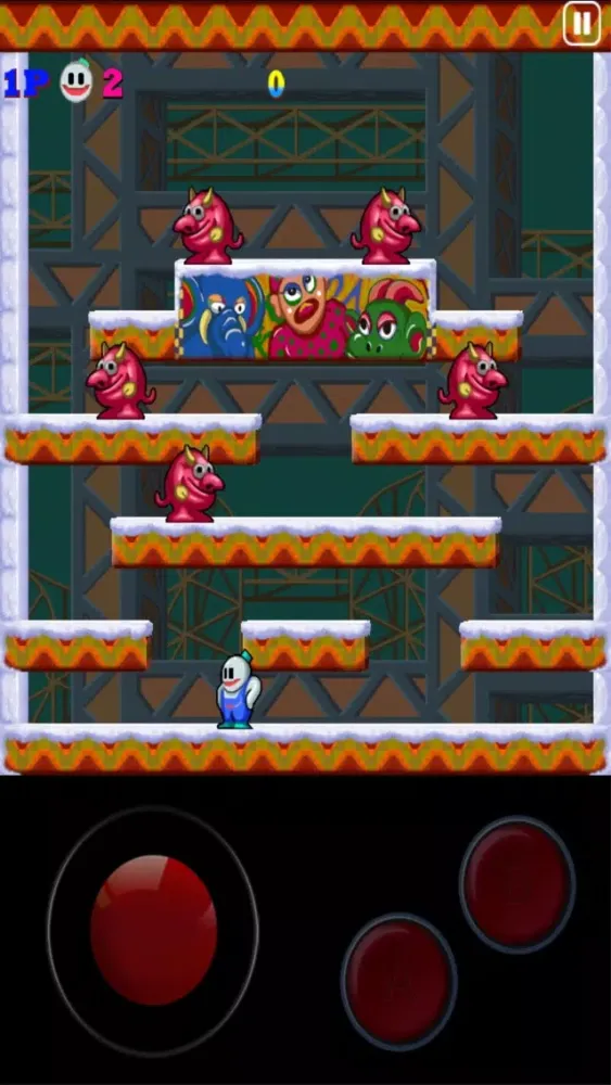 Capturas de tela do Snow Bros