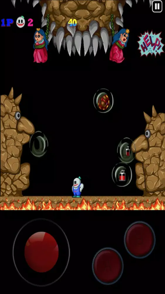 Capturas de tela do Snow Bros