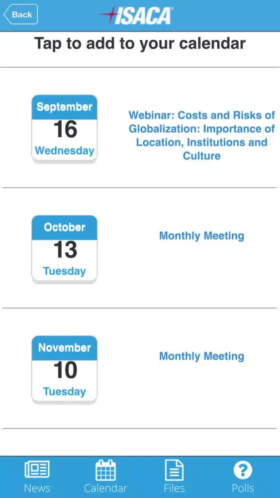 ISACA Detroit Chapter Screenshots